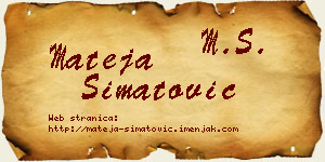 Mateja Simatović vizit kartica